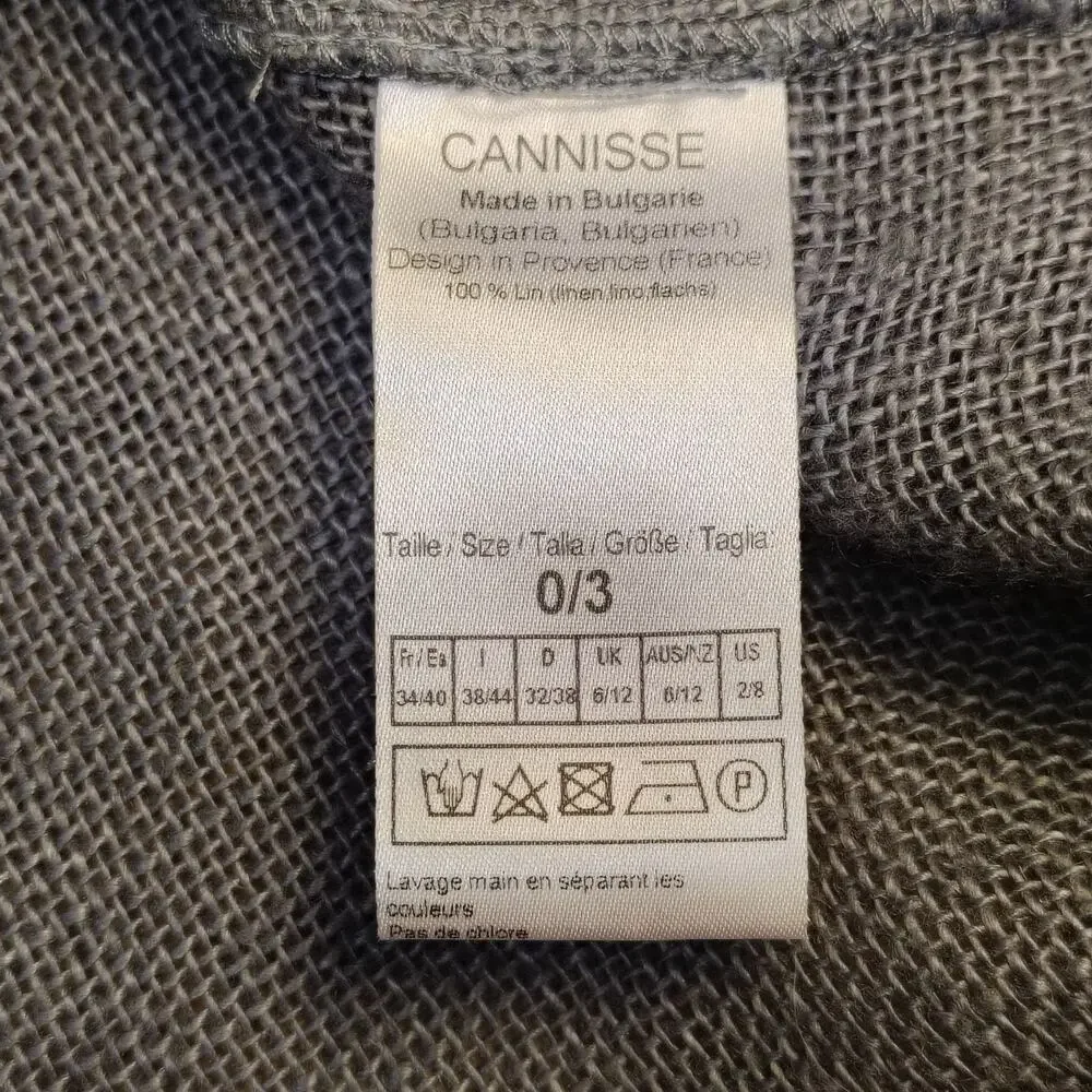 Free People 100% Linen Swing It Cowl Neck Tank Grey Waffle Knit Oversized Racerb